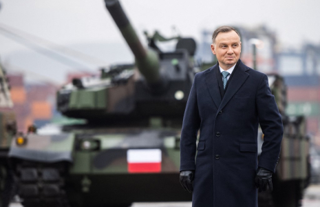 Andrzej Duda à Gdynia, en Pologne, le 6 décembre 2022. ( AFP / MATEUSZ SLODKOWSKI )