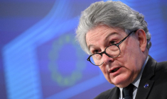 Thierry Breton, le 5 mars 2024, à Bruxelles (illustration) ( AFP / JOHN THYS )