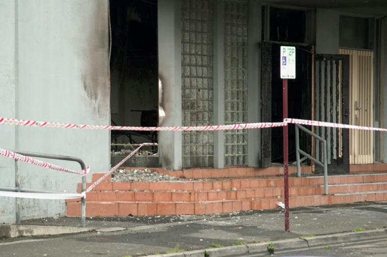 Les dégâts causés par une incendie à la synagogue Adass Israël, le 6 décembre 2024 à Melbourne, en Australie ( AFP / Tania LEE )