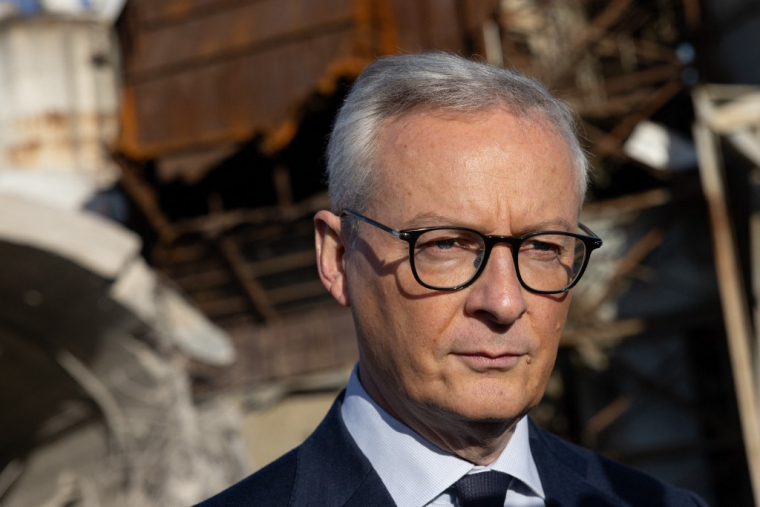 Bruno Le Maire à Montceau-les-Mines, le 8 novembre 2023. ( AFP / ARNAUD FINISTRE )