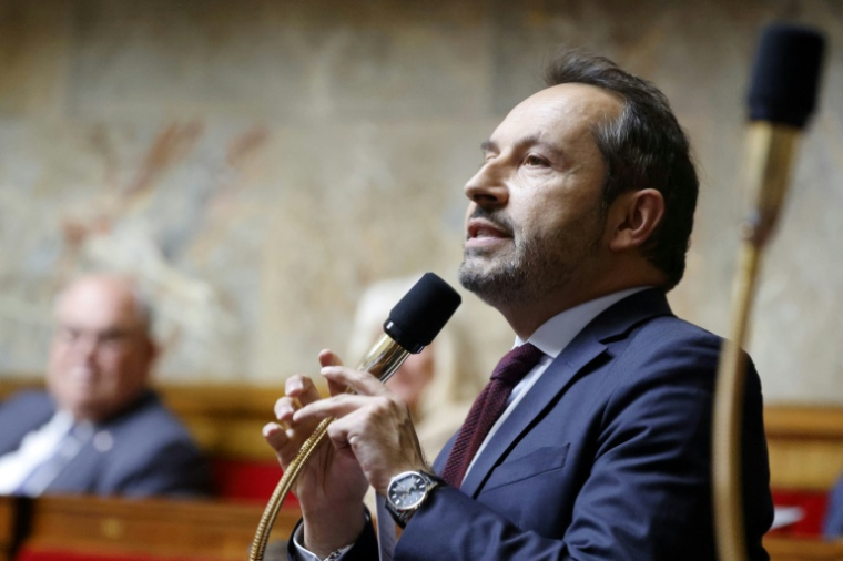 Le député RN du Nord Sébastien Chenu à l'Assemblée nationale, le 29 avril 2025.  ( AFP / Ludovic MARIN )