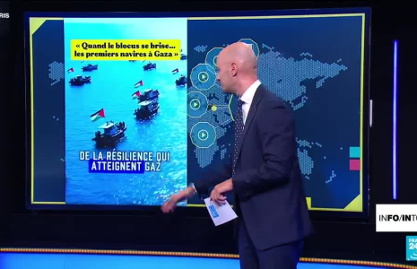 Non, des vidéos ne montrent pas l’arrivée de bateaux de la flottille à Gaza