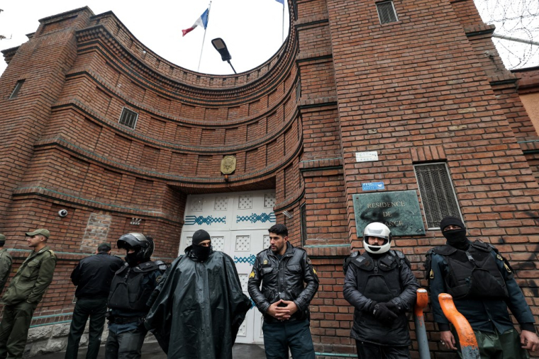 L'ambassade de France à Téhéran, en Iran.  ( AFP / ATTA KENARE )