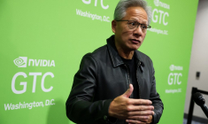 Jensen Huang à Washington, aux États-Unis, le 28 octobre 2025. ( GETTY IMAGES NORTH AMERICA / ANNA MONEYMAKER )