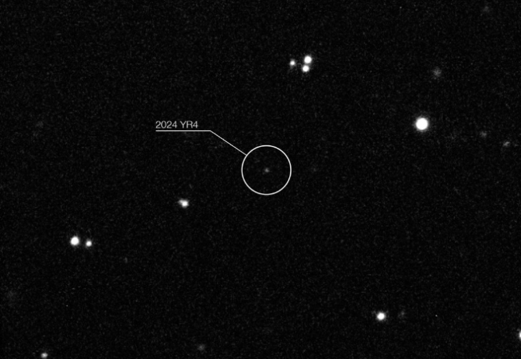 Une image de l'astéroïde 2024 YR4 publiée par l'ESO le 25 février 2025 ( European Southern Observatory / Handout )