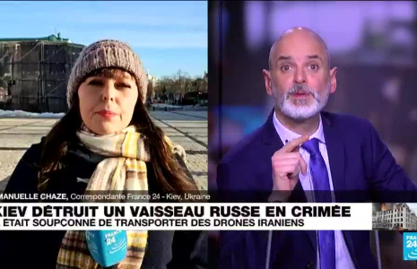 L'Ukraine dit avoir détruit un vaisseau de la marine russe en Crimée