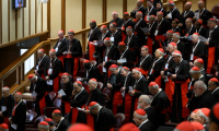 Les cardinaux réunis au Vatican pour la 5è "congrégation générale" qui va décider de la date du conclave où le successeur du pape François sera choisi, le 28 avril 2025 ( VATICAN MEDIA / Mario Tomassetti )