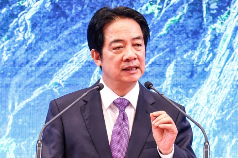 Le président taïwanais Lai Ching-te lors d'un discours marquant ses deux ans à la présidence, le 20 mai 2026 à Taipei ( AFP / I-Hwa Cheng )