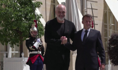 Le Premier ministre d'Albanie Edi Rama reçu par Emmanuel Macron