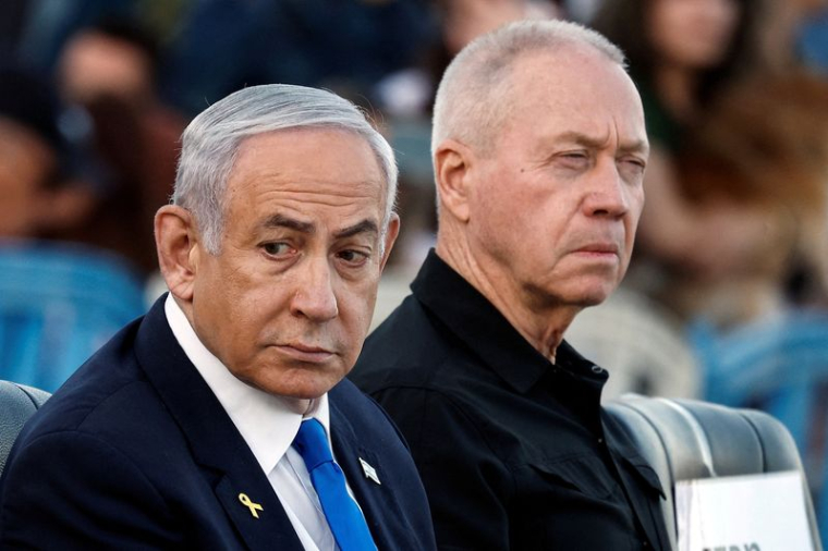 Le Premier ministre israélien Benjamin Netanyahu et le ministre israélien de la Défense Yoav Gallant