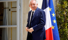 François Bayrou, chef du parti centriste français MoDem au Palais de l'Élysée à Paris