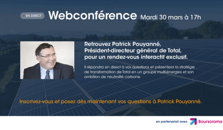 Evénement : webconférence avec Patrick Pouyanné, PDG de Total