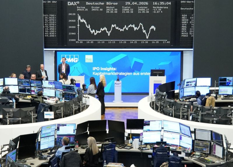 Le graphique de l'indice boursier allemand DAX à la bourse de Francfort