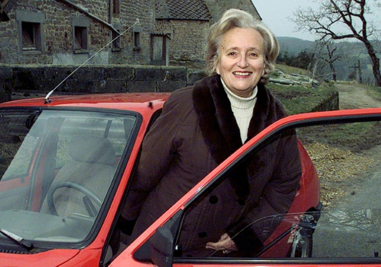 Bernadette Chirac, l'épouse de l'ex-président Jacques Chirac, le 26 février 1998 à Corrèze ( AFP / GERARD FOUET )