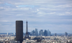 Vue de la Tour Montparnasse et de la Tour Eiffel à Paris