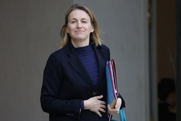 Astrid Panosyan-Bouvet à Paris, le 13 février 2025. ( AFP / LUDOVIC MARIN )