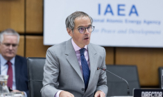 Rafael Grossi à Vienne, en Autriche, le 11 avril 2024. ( AFP / JOE KLAMAR )