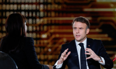 Emmanuel Macron à Paris, le 9 février 2025. ( POOL / GONZALO FUENTES )