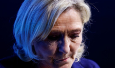 Rassemblement politique des leaders du RN Marine Le Pen et Jordan Bardella à Etrepagny