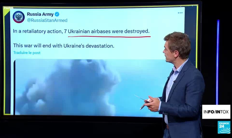Des images inappropriées pour illustrer l'attaque de drones ukrainiens en Russie