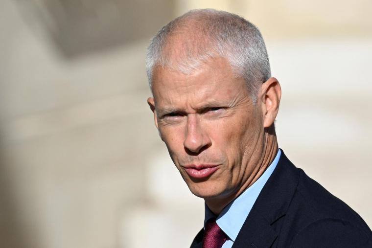 Franck Riester, à l'Elysée, le 24 août 2022 ( AFP / BERTRAND GUAY )
