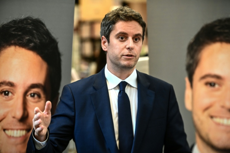 Gabriel Attal (Renaissance) à Bordeaux le 5 mai 2026 ( AFP / Christophe ARCHAMBAULT )
