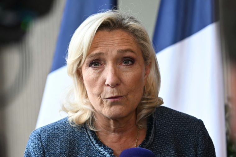 Marine Le Pen à Budapest le 23 mars 2026 ( AFP / Attila KISBENEDEK )