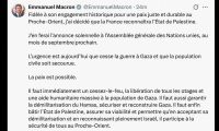 La France va reconnaître l'Etat de Palestine en septembre à l'ONU (Macron)