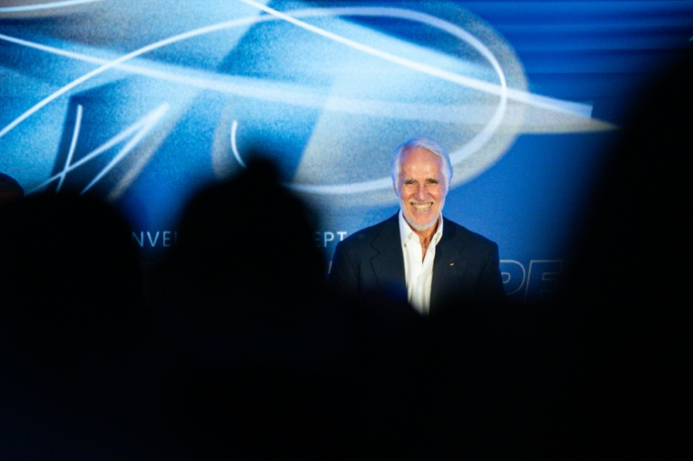 Le président du comité d'organisation Milano Cortina 2026 Giovanni Malago lors de la conférence de presse de présentation de la cérmonie d'ouverture le 16 octobre 2025 à Milan ( AFP / Piero CRUCIATTI )
