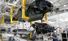 Usine de véhicules électriques de la startup Rivian Automotive à Normal, aux Etats-Unis