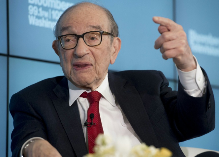 Alan Greenspan, ex-président de la Réserve fédérale américaine (Fed) de 1987 à 2006, à Washington le 27 juin 2016. ( AFP / SAUL LOEB )