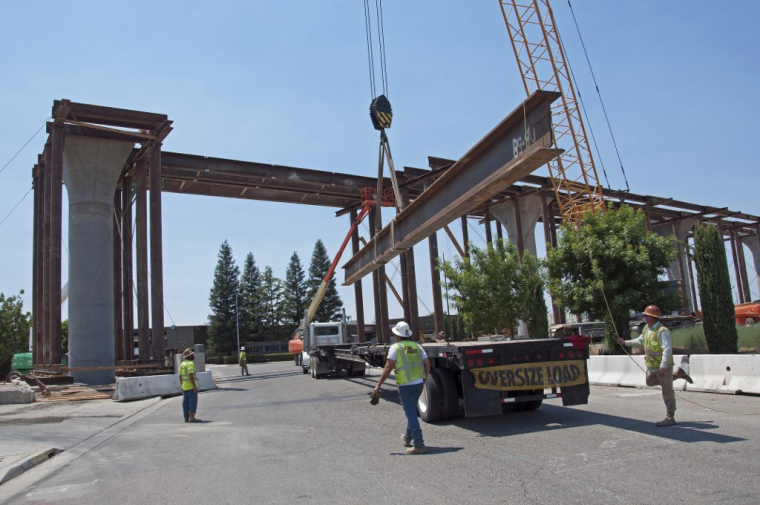 Le chantier de LGV en Californie, en 2017. ( GETTY IMAGES NORTH AMERICA / HANDOUT )