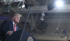Le président américain Donald Trump, à Perry, en Georgie, le 24 octobre 2026. ( AFP / Brendan SMIALOWSKI )