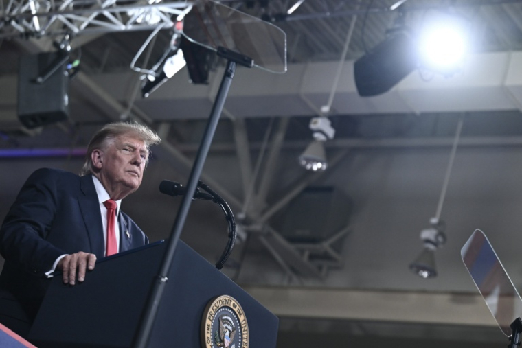 Le président américain Donald Trump, à Perry, en Georgie, le 24 octobre 2026. ( AFP / Brendan SMIALOWSKI )
