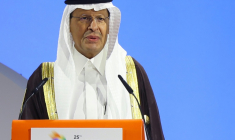 Le ministre saoudien de l'Energie, Abdulaziz ben Salmane, s'exprime lors d'une conférence sur l'énergie à Ryad, le 12 octobre 2026 ( AFP / Fayez Nureldine )