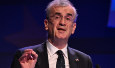 François Villeroy de Galhau à Francfort, en Allemagne, le 22 novembre 2024. ( AFP / KIRILL KUDRYAVTSEV )