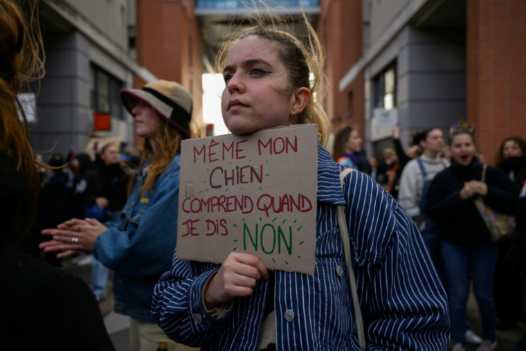 Manifestation à Toulouse lors de la journée pour les droits des femmes le 8 mars 2025  ( AFP / Ed JONES )