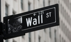 Un panneau de Wall St. à New York