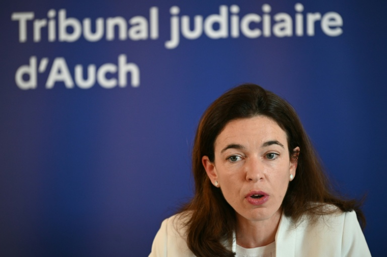 La procureure de la République d'Auch, Clémence Meyer, le 3 juin 2026, à Auch, dans le Gers ( AFP / Matthieu RONDEL )