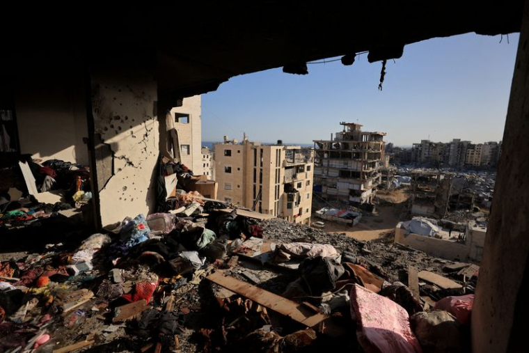 Conséquences d'une frappe israélienne, dans la ville de Gaza