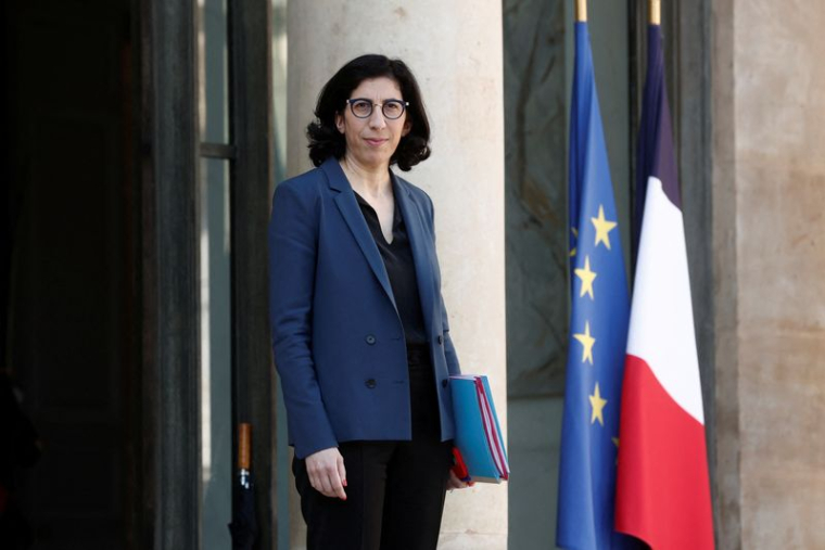 La ministre de la Culture, Rima Abdul Malak, devant l'Élysée