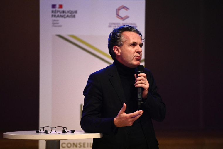 Christophe Béchu, ministre de la Transition écologique, le 21 novembre à Paris. ( AFP / CHRISTOPHE ARCHAMBAULT )