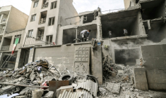 Après un bombardement israélien contre Téhéran, le 15 mars 2026 ( AFP / Atta KENARE )