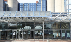 Le palais de justice de Bobigny, le 20 avril 2020, en Seine-Saint-Denis ( AFP / Ludovic MARIN )