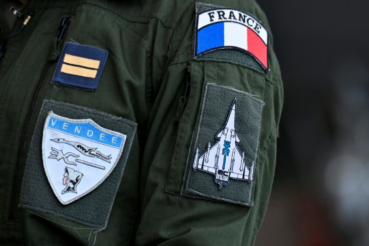 Des pilotes de Rafale de l'escadron 1/5 Vendée étaient récemment déployés au Moyen-Orient ( AFP / Sylvain THOMAS )