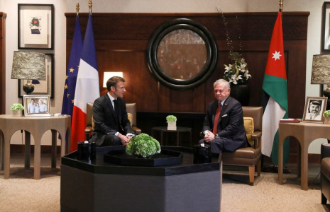 Abdallah II, roi de Jordanie, avec Emmanuel Macron