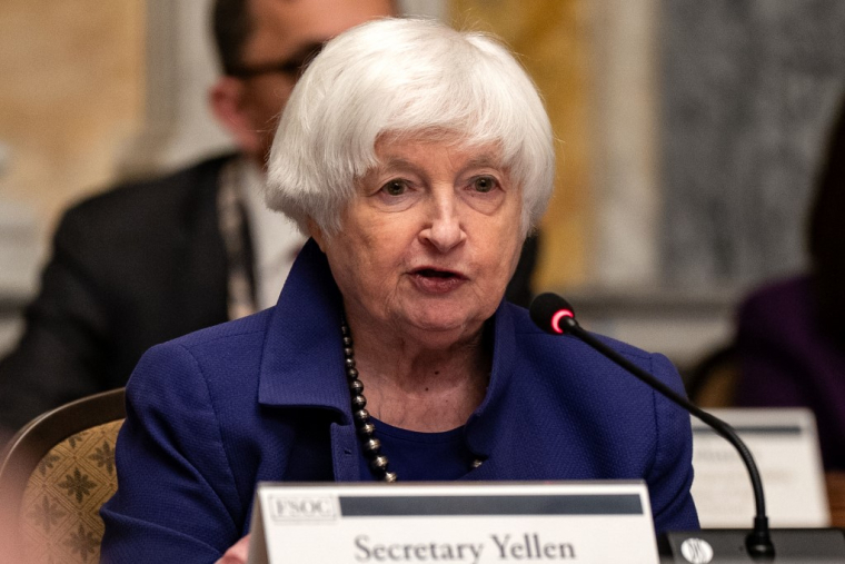 La secrétaire américaine au Trésor, Janet Yellen, à Washington, aux États-Unis, le 10 mai 2024. ( GETTY IMAGES NORTH AMERICA / KENT NISHIMURA )