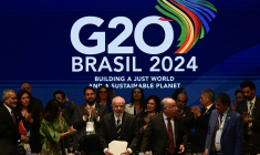 Le sommet du G20 à Rio de Janeiro, au Brésil, le 24 juillet 2024. ( AFP / PABLO PORCIUNCULA )