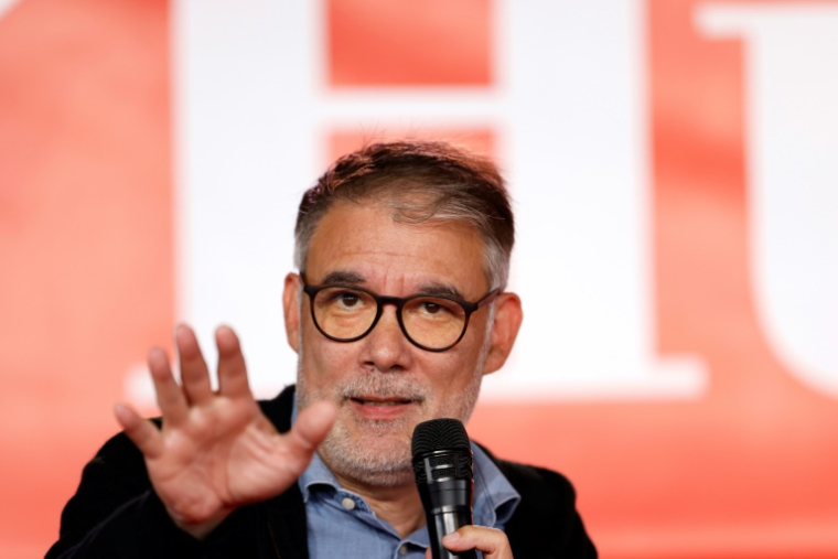 Le patron des socialistes Olivier Faure lors de la Fête de l'Humanité, le 13 septembre 2025 à Brétigny-sur-Orge, au sud de Paris ( AFP / Ian LANGSDON )