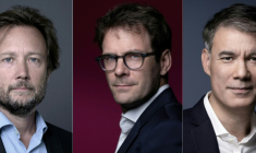 De g. à d.: Boris Vallaud, Nicolas Mayer-Rossignol et Olivier Faure ( AFP / Alain JOCARD )